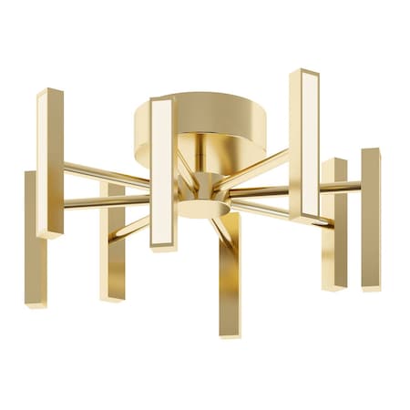 Afx Indra 16-in. LED Semi-Flush Mount, Satin Brass IDRC16LAJUDSB